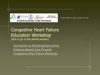 Congestive Heart Failure Education Workshop  (click to go to the desired section)