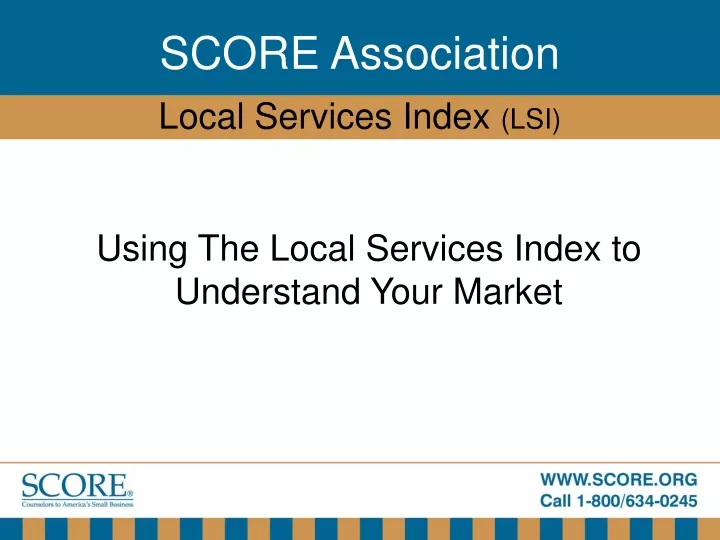 using the local services index to understand your market