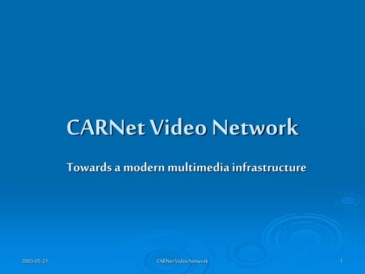 carnet video network