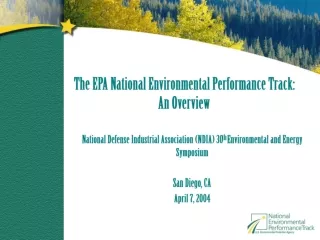 The EPA National Environmental Performance Track:  An Overview