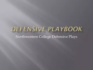 Defensive Playbook