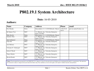 P802.19.1 System Architecture