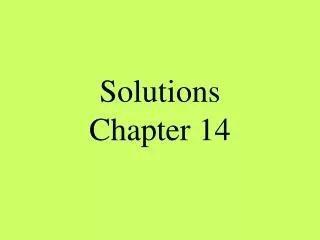 Solutions      Chapter 14