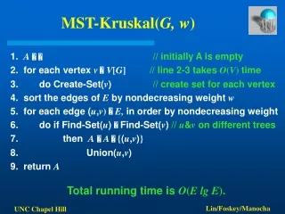 MST-Kruskal( G, w )