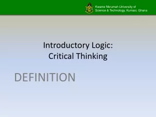 Introductory Logic:  Critical Thinking