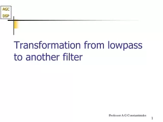 Transformation from lowpass to another filter