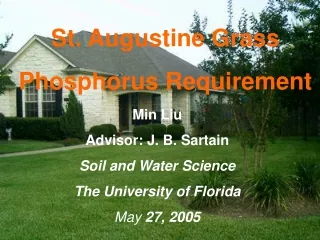 St. Augustine Grass Phosphorus Requirement