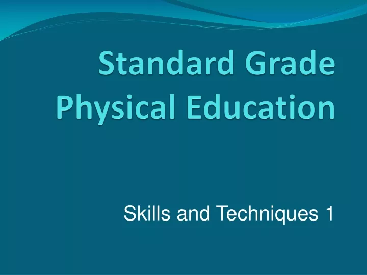 standard grade physical education