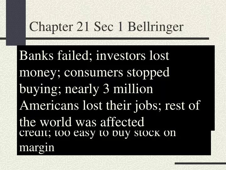 chapter 21 sec 1 bellringer