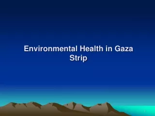  Environmental Health in Gaza Strip