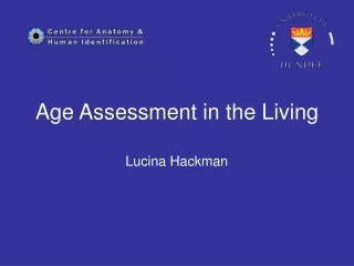 Age Assessment in the Living