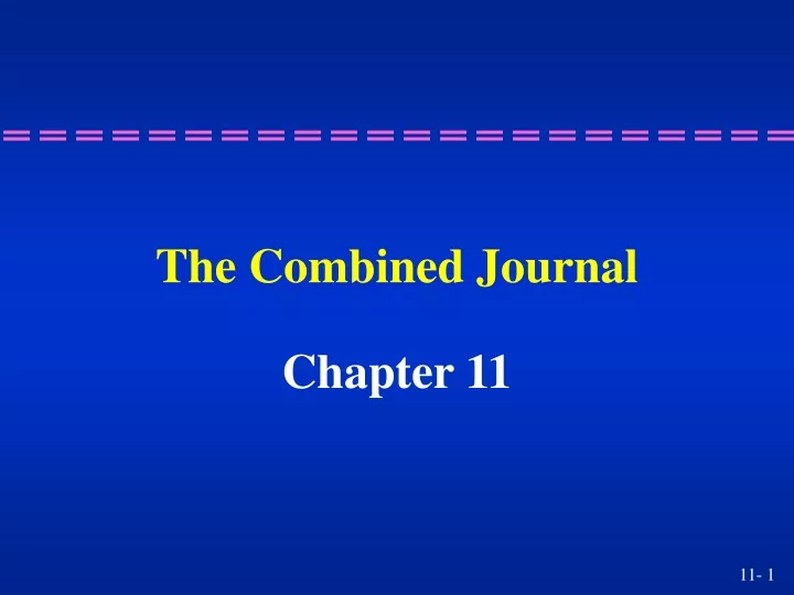 the combined journal