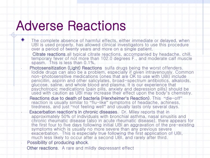 adverse reactions