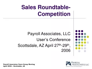 Sales Roundtable-Competition