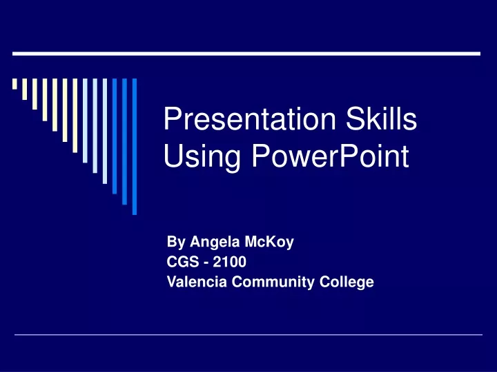 presentation skills using powerpoint