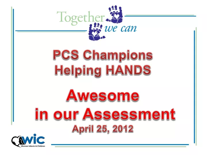 pcs champions helping hands awesome