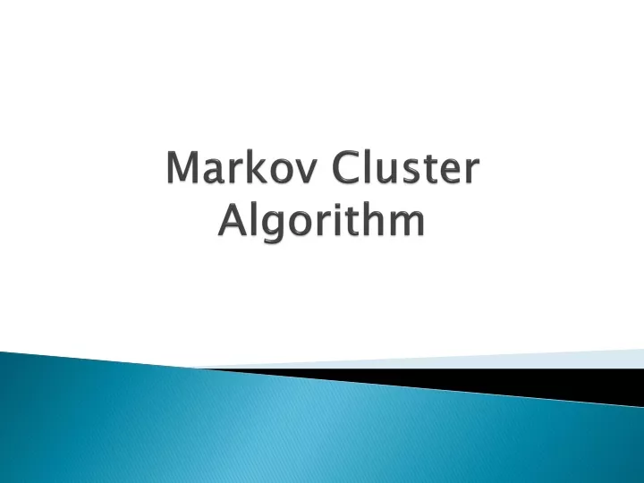 markov cluster a lgorithm
