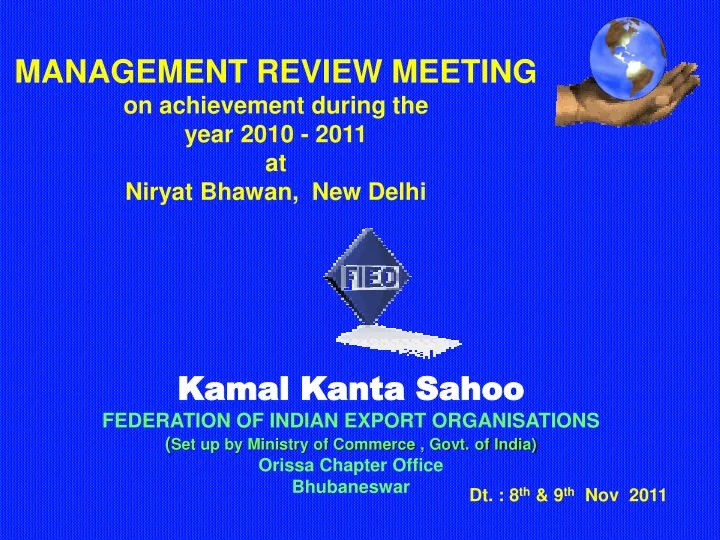 management review meeting on achievement during