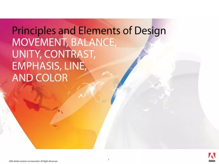 principles and elements of design movement balance unity contrast emphasis line and color
