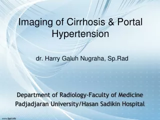 Imaging of  Cirrhosis &amp; Portal Hypertension
