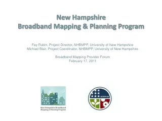 New Hampshire Broadband Mapping &amp; Planning Program