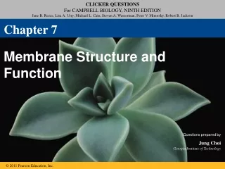 Membrane Structure and Function