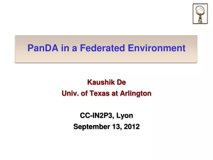 panda in a federated environment