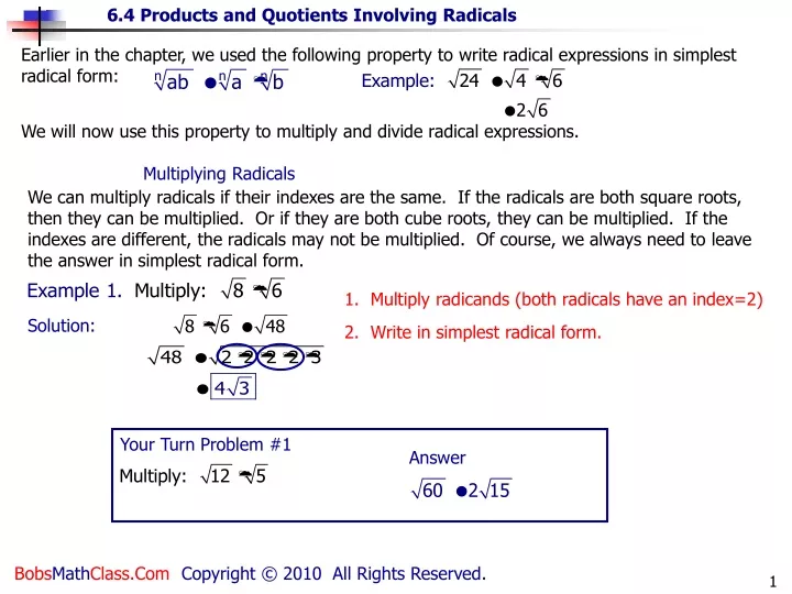 earlier in the chapter we used the following