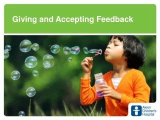 Giving and Accepting Feedback