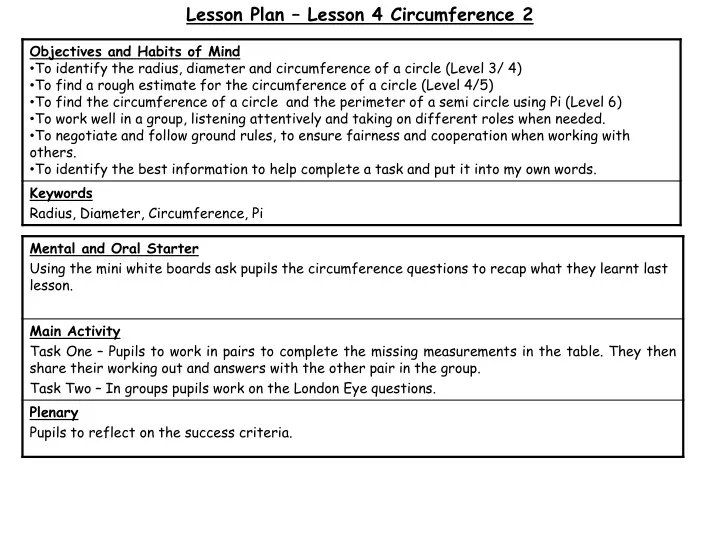 lesson plan lesson 4 circumference 2