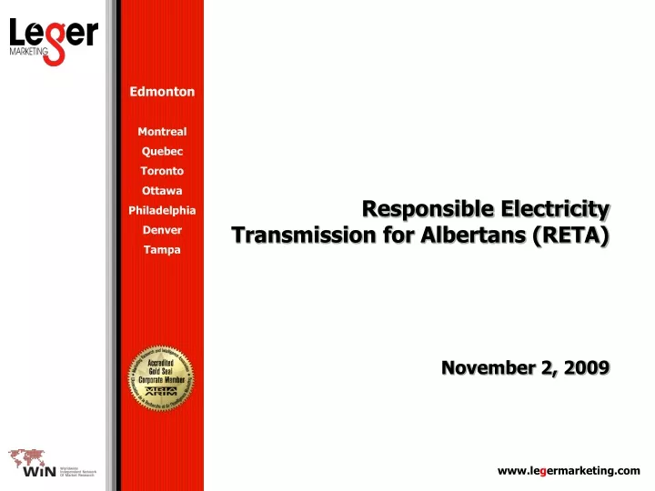 responsible electricity transmission for albertans reta november 2 2009