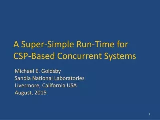 A Super-Simple Run-Time for CSP-Based Concurrent Systems