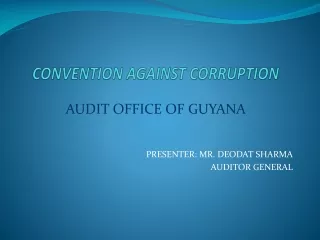 CONVENTION AGAINST CORRUPTION