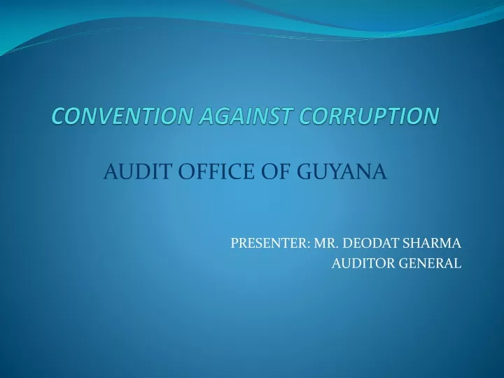 convention against corruption
