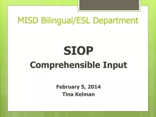 MISD Bilingual/ESL Department