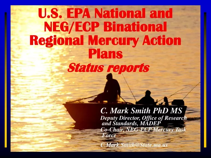 u s epa national and neg ecp binational regional mercury action plans status reports