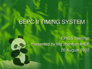 BEPC II TIMING SYSTEM