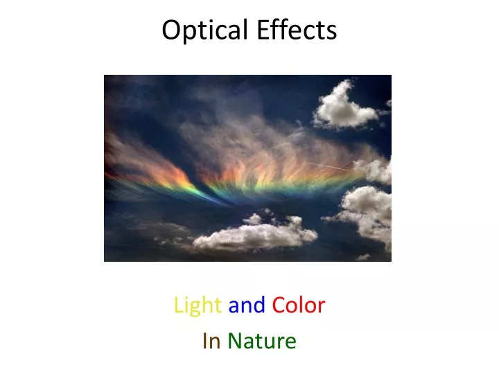 optical effects