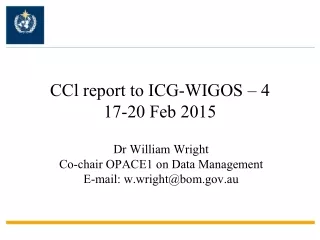 CCl report to ICG-WIGOS – 4 17-20 Feb 2015
