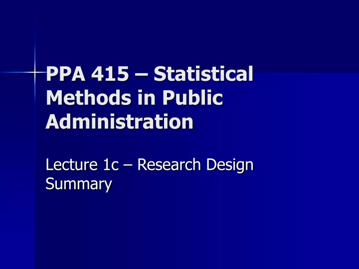 ppa 415 statistical methods in public administration