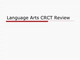 Language Arts CRCT Review