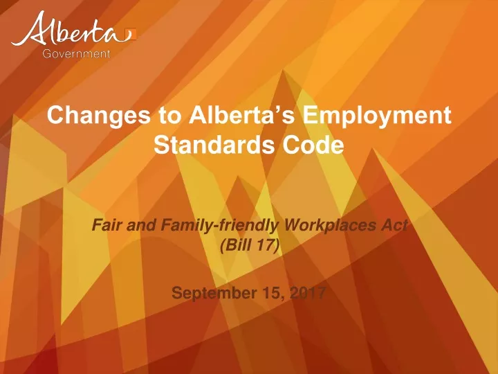 changes to alberta s employment standards code