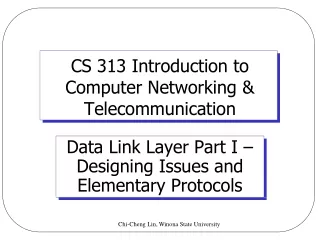 CS 313 Introduction to  Computer Networking &amp; Telecommunication