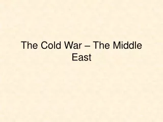 The Cold War – The Middle East