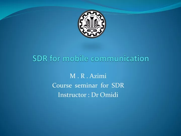 sdr for mobile communication