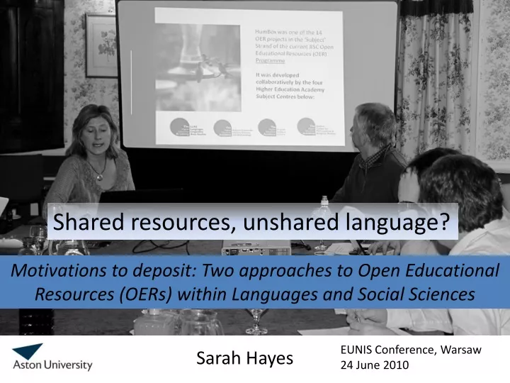 shared resources unshared language