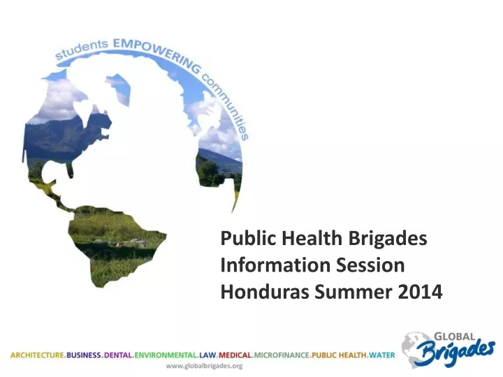 public health brigades information session