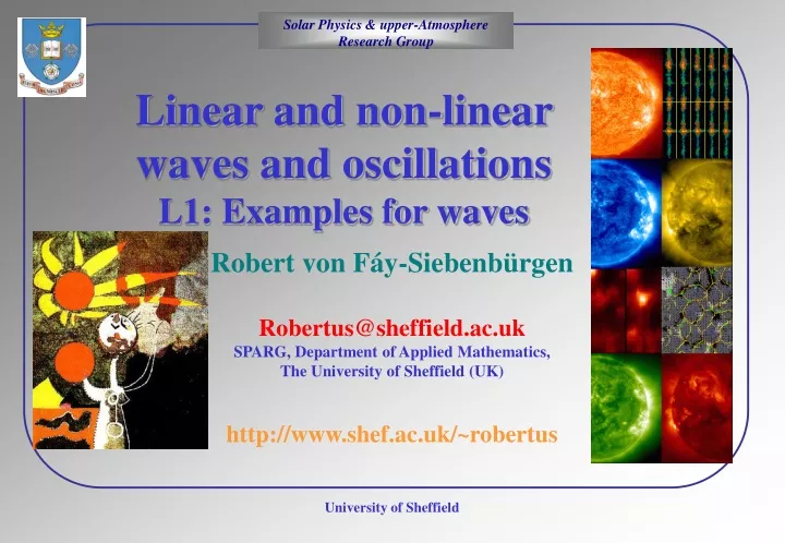 linear and non linear waves and oscillations