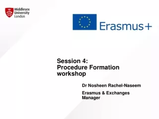 Session 4:  Procedure Formation workshop