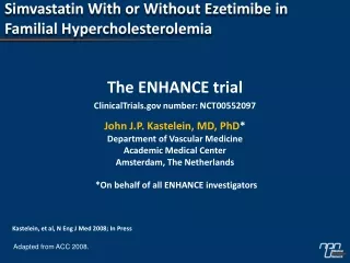 Simvastatin  With or Without  Ezetimibe  in Familial Hypercholesterolemia